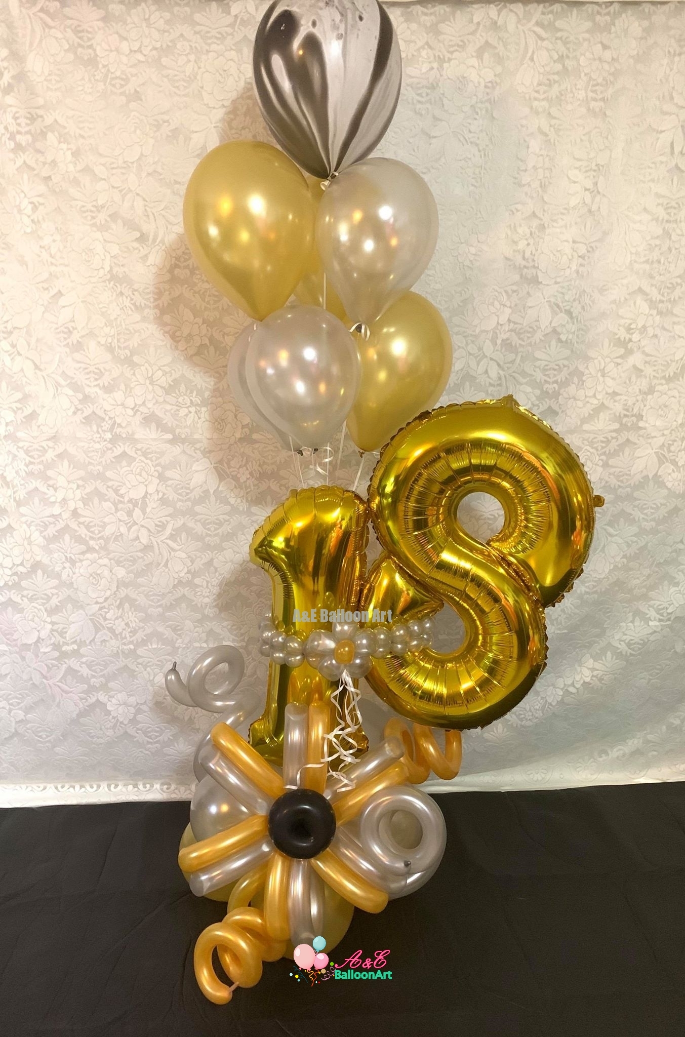 18 helium balloons