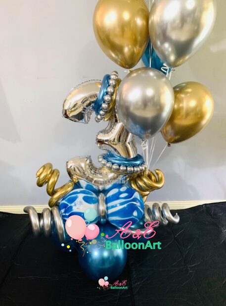 Baloon Hs Code Number 3 Design With Chrome Balloon And Balloon Printed (Design Code ...