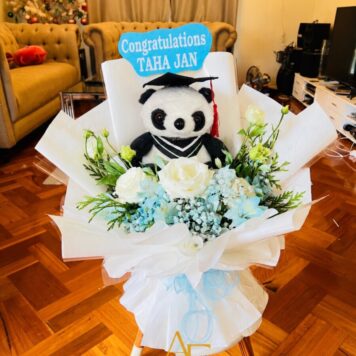 Beautiful Fresh Flower Bouquet Combine With Teddy Bear(Code:BTB_01)