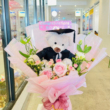 Flowers Bouquet With Teddy Bear