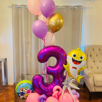 Number 3 Design With Baby Shark Character (Design Code: N3_0426)