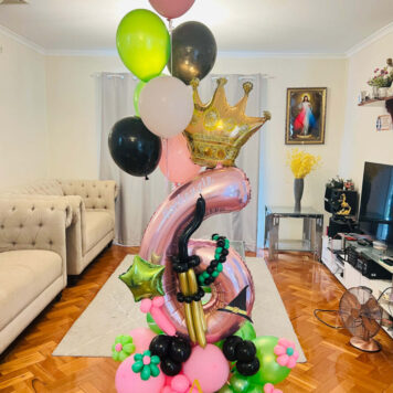 Number 6 Design With Crown On Top (Design Code: N6_0426)