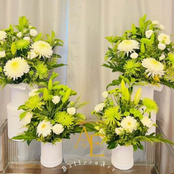 White & Green Luxury Arrangement(Product Code :FA5_826)