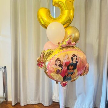 Princess Number 3 Balloon Bouquet (Design Code: N3P_0826)