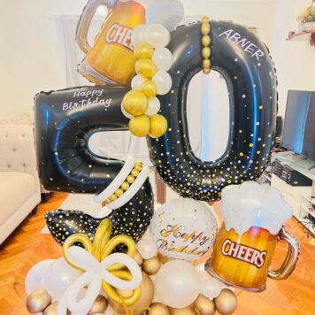 Number 50 Design With Beer Bottle (Design Code: N50_0526)