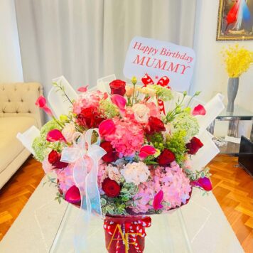 Luxury Pink Hydrangea & Rose Arrangement(Design Code: FB06_626)