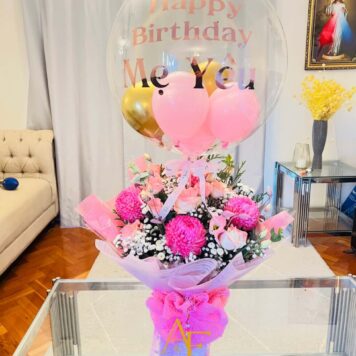 Bubble Balloon Flower Bouquet(Design Code: FB06_126)