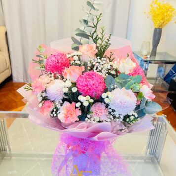 Pink Blossom Bouquet(Design Code: FB06_026)