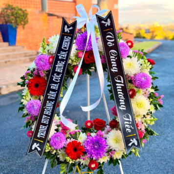 Funeral Wreath – Vibrant Tribute(Product Code :WF_0626_7)