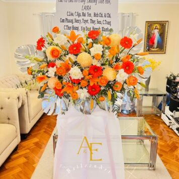Premium Orange Funeral Tribute(Design Code: FS_04)