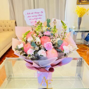 Sweet Pink Celebration Bouquet(Design Code: FB09_526)