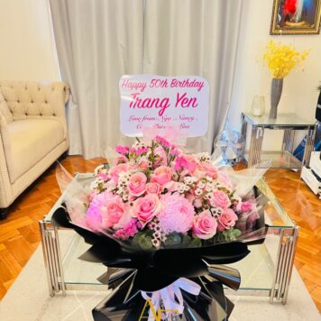 Luxury Pink Birthday Bouquet(Design Code: FB09_1326)