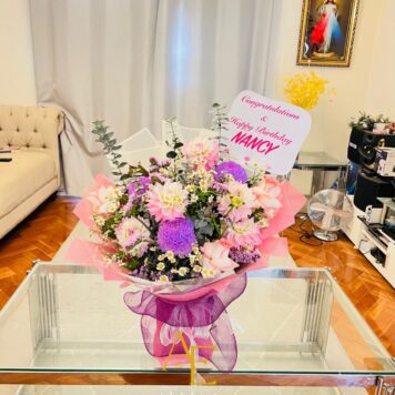 Pink & Purple Celebration Bouquet(Design Code: FB09_826)