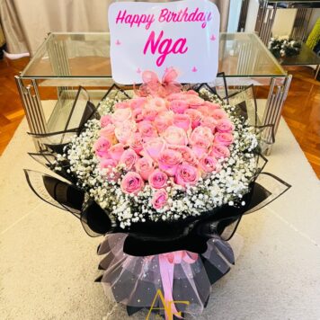 Luxury Blush Rose Bouquet(Design Code: FB10_326)