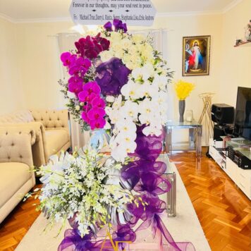 Purple & White Orchid Tribute(Design Code: FS_07)